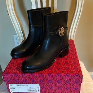 BNWT Tory Burch Perfect Black Miller 45mm Bootie Calf Leather